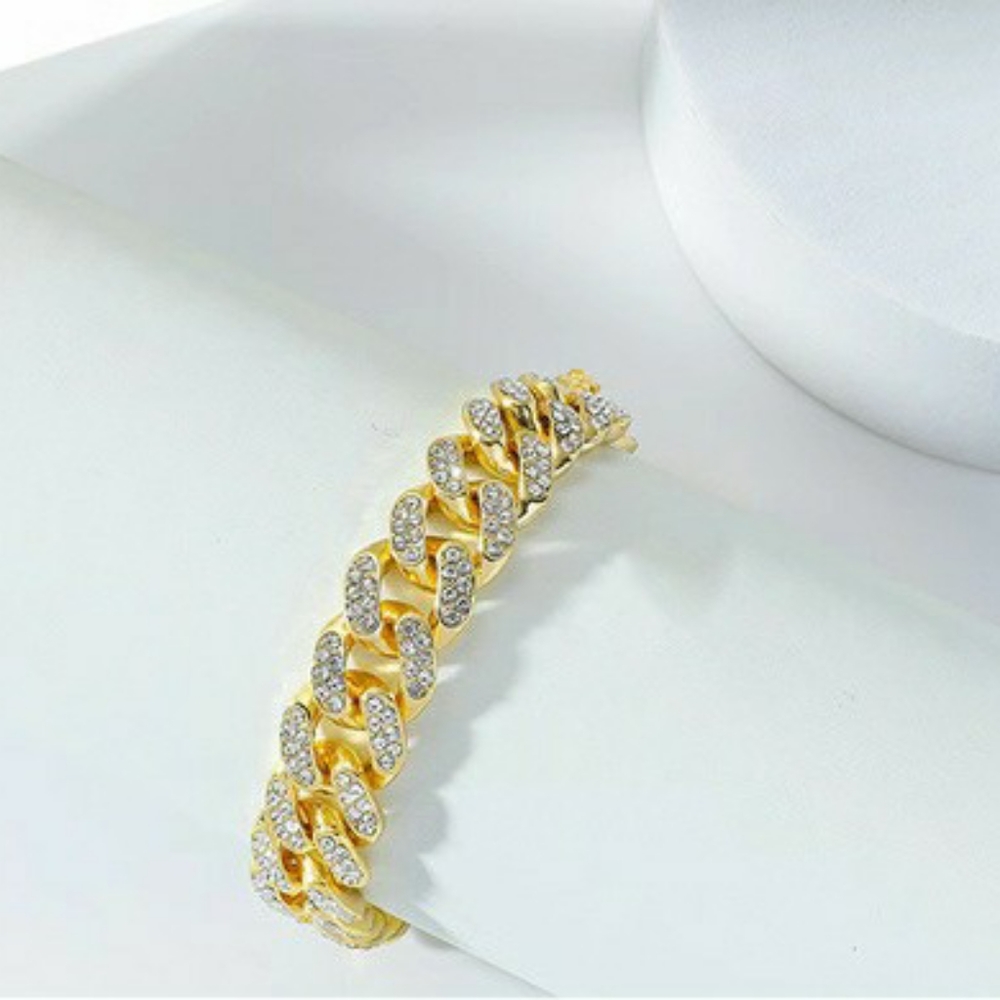 1pc Men's Rhinestone Bracelet - Picture 3 of 6